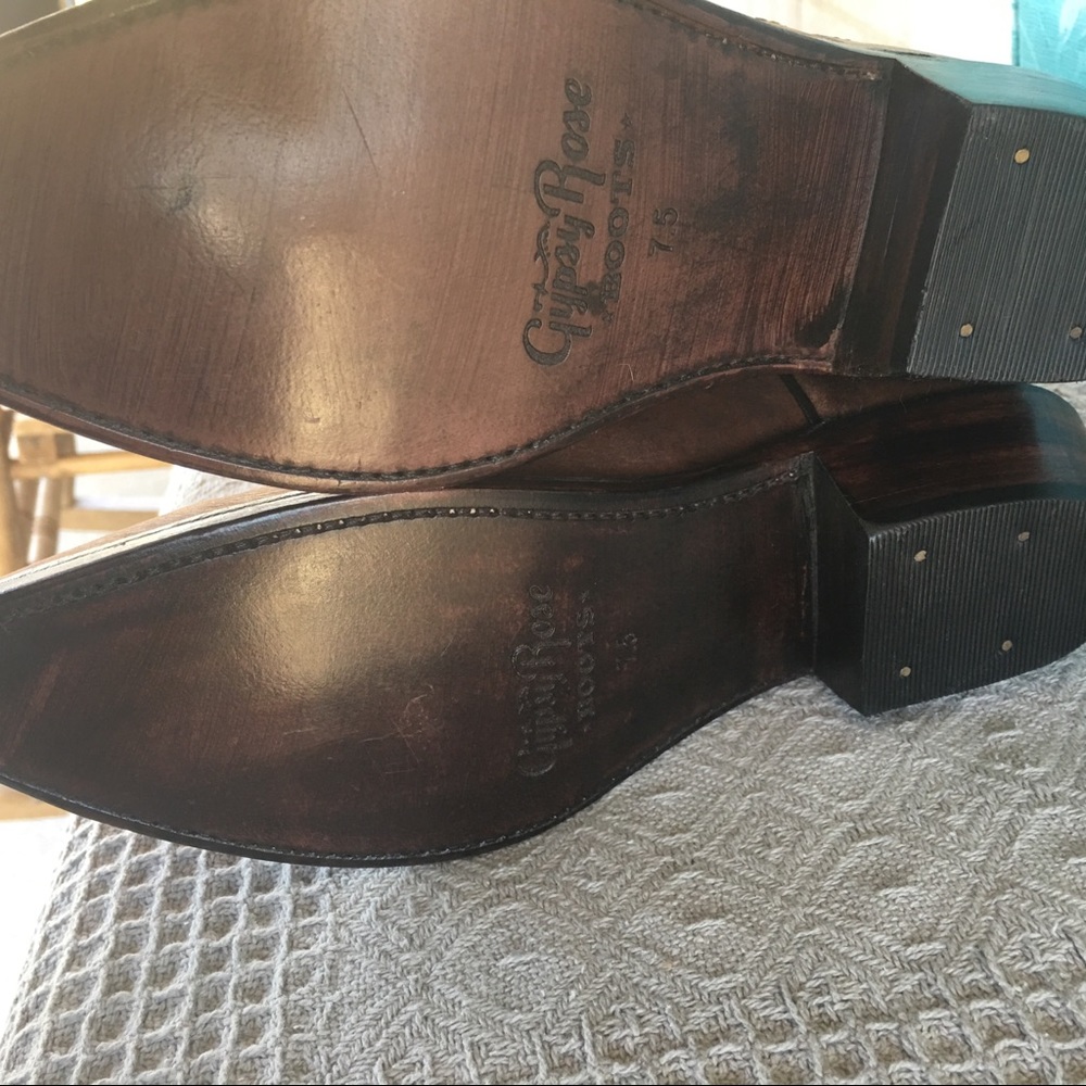 🎉🎈HP🎉🌻 GYPSY ROSE WESTERN PRAIRIE CROSS EMBLEM LEATHER BOOTS NWOT - Picture 6 of 7